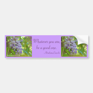 Wisteria Flower Attitude Quote Bumper Sticker