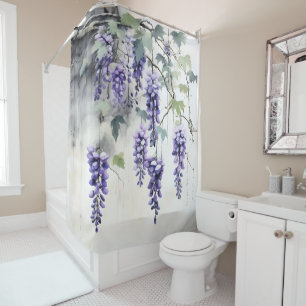 Wisteria Flowers Nature Shower Curtain
