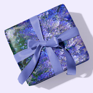Wisteria Flowers Purple + Lavender  Wrapping Paper Sheet