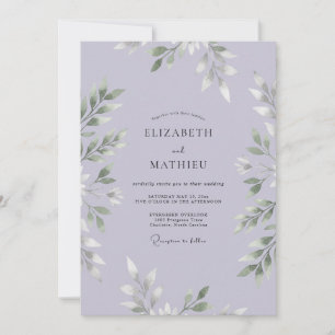 Wisteria Foliage Wedding Invitation