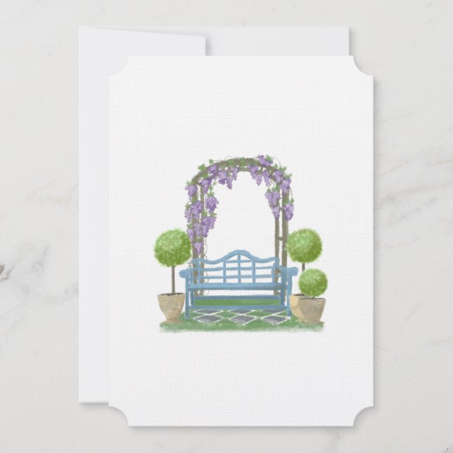 Wisteria Garden Flat Greeting Card (Front)