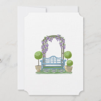 Wisteria Garden Flat Greeting Card