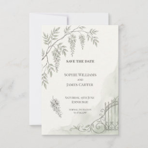 Wisteria Garden Gate Wedding Save The Date