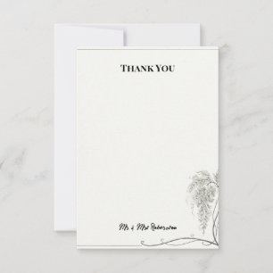 Wisteria Garden Gate Wedding Thank You Card