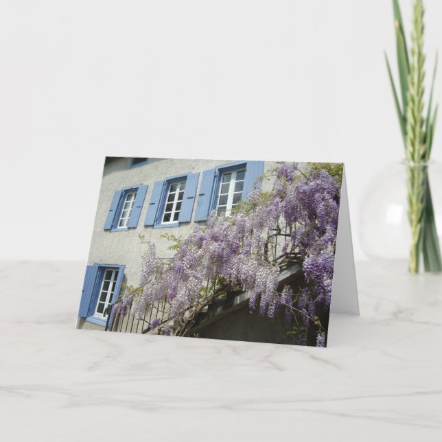 Wisteria in Bloom Holiday Card (Front)