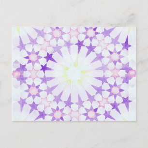 'Wisteria' Islamic geometry postcard