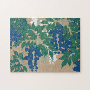 Wisteria Kamisaka Sekka japan painting art canvas Jigsaw Puzzle