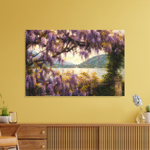 Wisteria Lake View Canvas Print