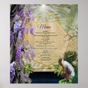 Wisteria & Large birds Dreamscape Theme  Poster