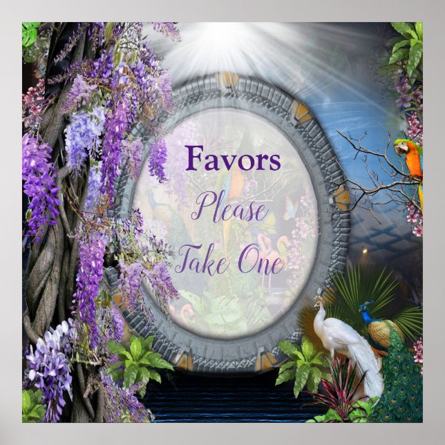 Wisteria & Large birds, Dreamscape Themes  Poster (Front)