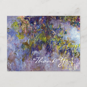Wisteria (left) by Claudet Monet, Thank You Postcard