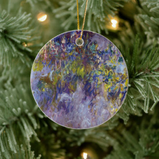 Wisteria (left half) by Claude Monet Ceramic Tree Decoration