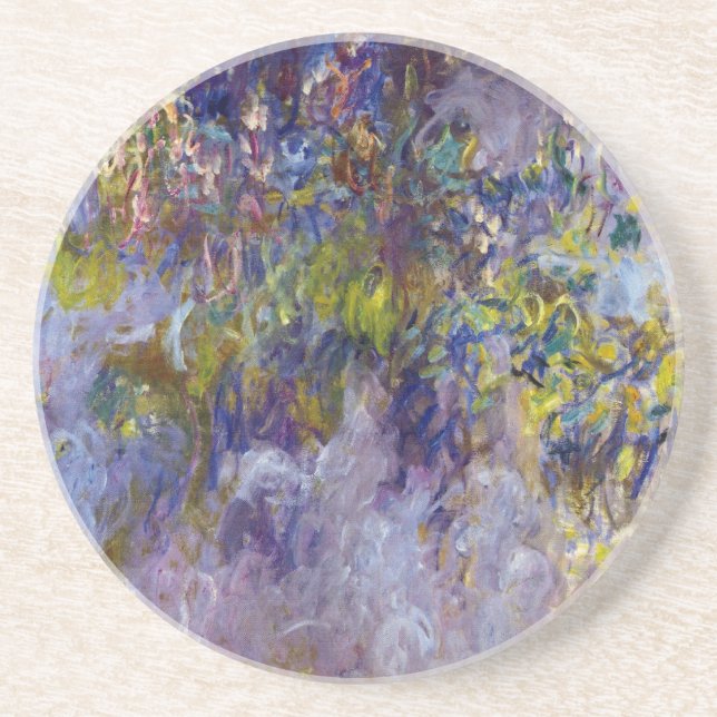 Wisteria (left half) by Claude Monet Coaster (Front)