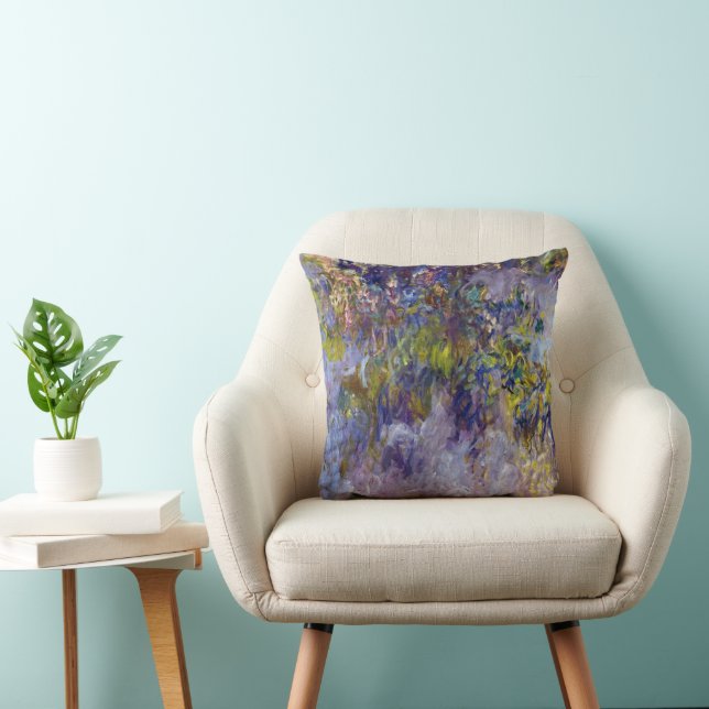 Wisteria (left half) by Claude Monet Cushion (Chair)