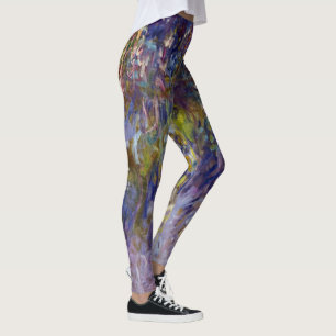 Wisteria (left half) by Claude Monet Leggings