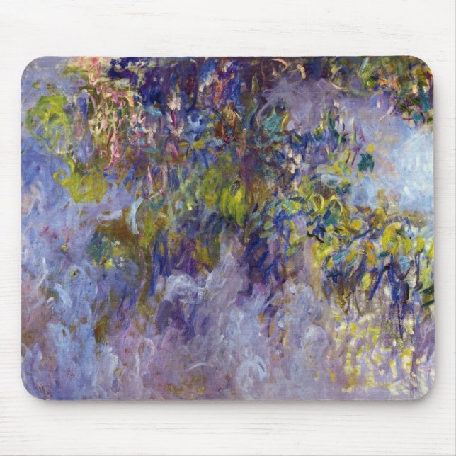 Wisteria (left half) by Claude Monet Mouse Mat (Front)