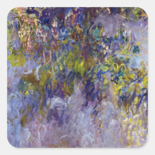 Wisteria (left half) by Claude Monet Square Sticker