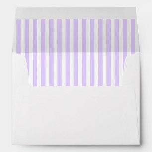 Wisteria Lilac Lavender Orchid & White Stripe Envelope