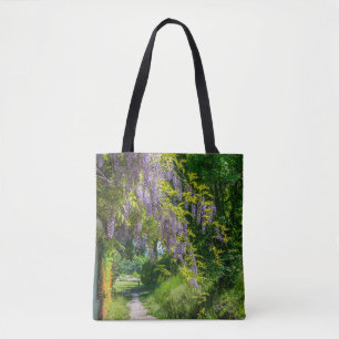 Wisteria on a country lane Tote Bag