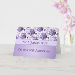 Wisteria Personalised 35th Wedding Anniversary Card