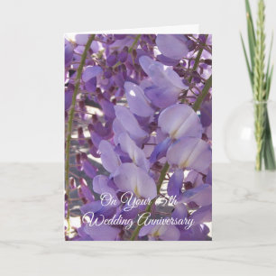 Wisteria Personalised 65th Wedding Anniversary Card