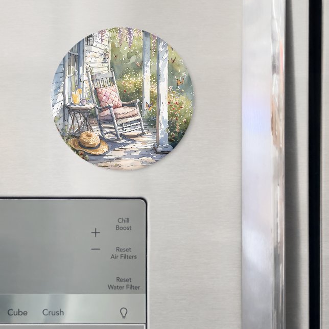 Wisteria Porch Rocking Chair Scene Magnet (In Situ (Fridge))