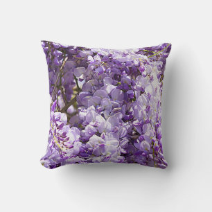 Wisteria Purple Floral Blossom Tree Violet Cushion
