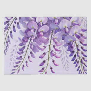 Wisteria Purple Flowers Wildflowers Watercolor Tissue Paper