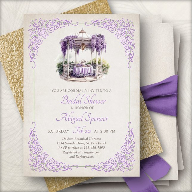 Wisteria Regency Bridal Shower Invitation (Creator Uploaded)