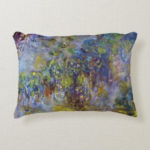Wisteria (right half) by Claude Monet Decorative Cushion