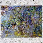 Wisteria (right half) by Claude Monet Jigsaw Puzzle<br><div class="desc">Wisteria (right half) (1917-1920) by Claude Monet is a vintage impressionist fine art nature painting featuring the right half of a larger floral still life painting. Part of a series of wisteria flower paintings that Monet painted in the spring from his gardens in Giverny, France. About the artist: Claude Monet...</div>