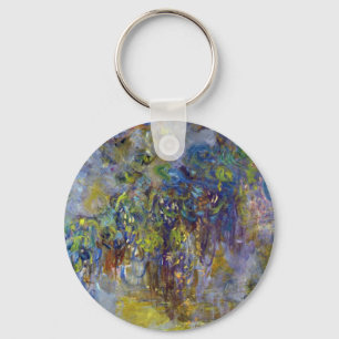 Wisteria (right half) by Claude Monet Key Ring