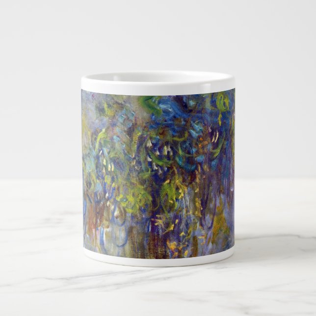 Wisteria (right half) by Claude Monet Large Coffee Mug (Front)