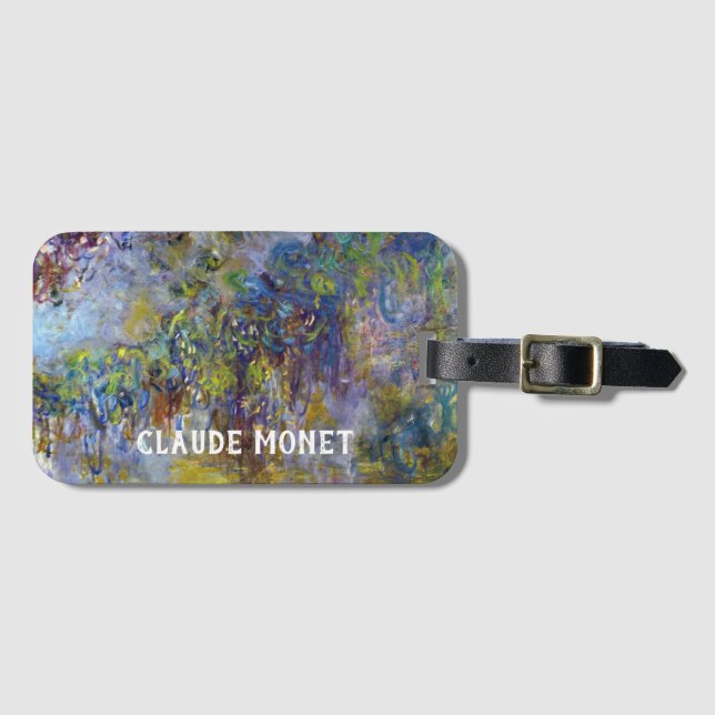Wisteria (right half) by Claude Monet Luggage Tag (Front Horizontal)