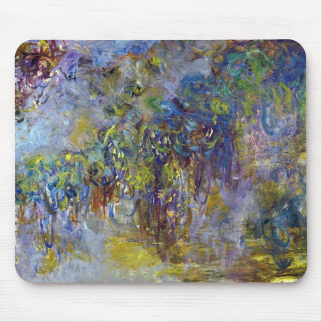 Wisteria (right half) by Claude Monet Mouse Mat (Front)