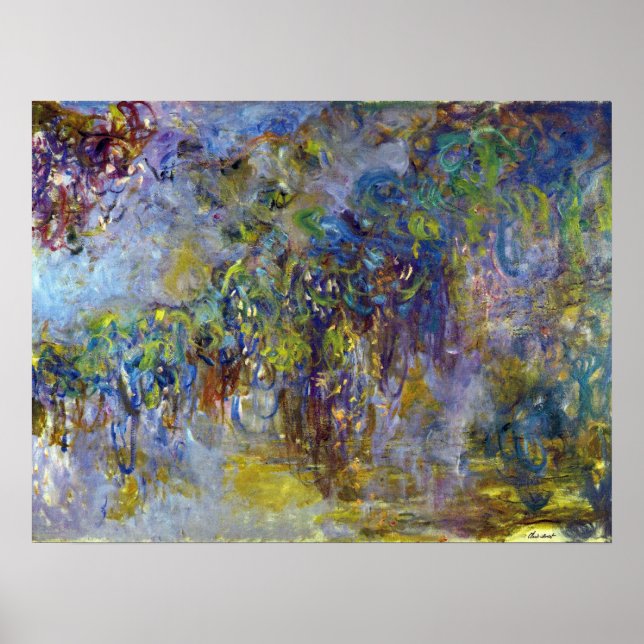 Wisteria (right half) by Claude Monet Poster (Front)