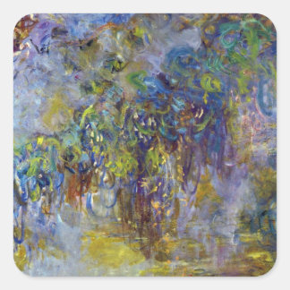 Wisteria (right half) by Claude Monet Square Sticker