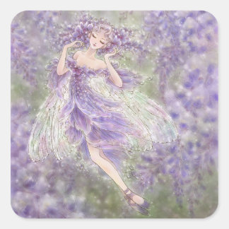 Wisteria Square Sticker