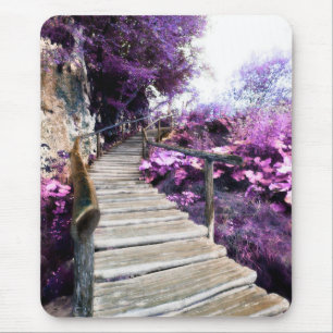 wisteria stairs mouse mat