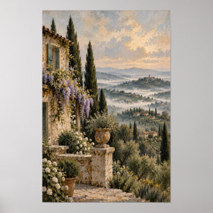 Wisteria Stone Terrace and Rolling Hills Wall Art