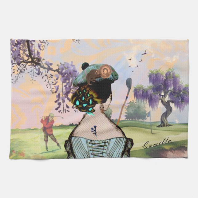 Wisteria Sunrise Golfer's Towel (Horizontal)
