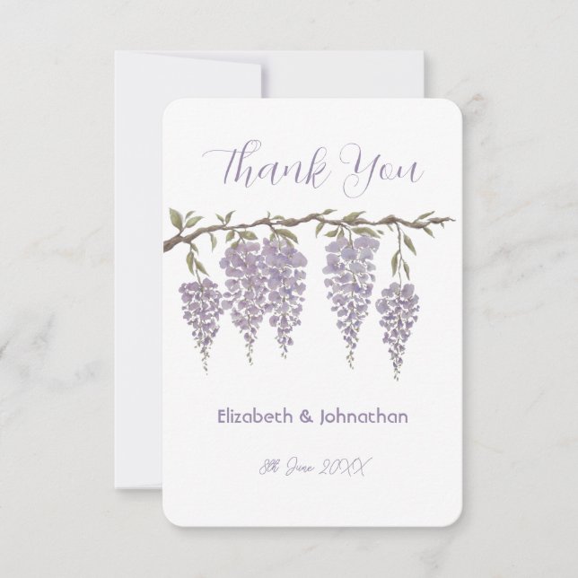 Wisteria Thank You Card (Front)