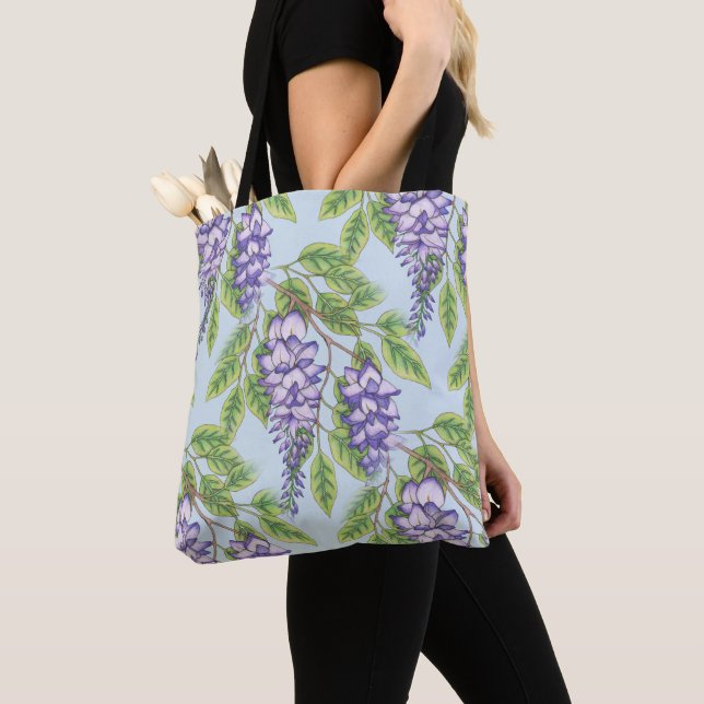 Wisteria Tote Bag (Close Up)