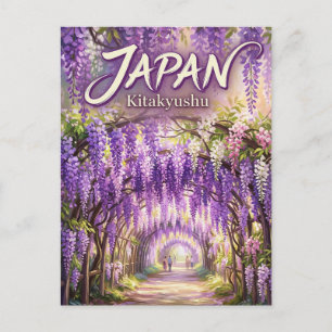 Wisteria Tunnel at Kawachi Fuji Gardens Japan Postcard