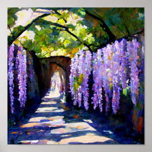 Wisteria tunnel    poster