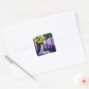 Wisteria tunnel    square sticker