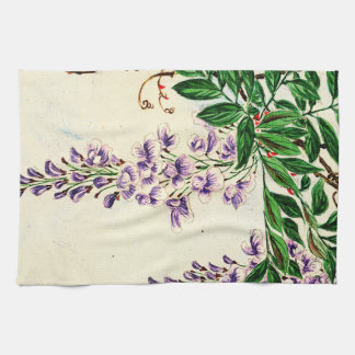 Wisteria Vine Blooms 1870 Tea Towel