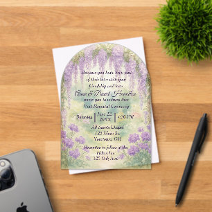 Wisteria Wedding Arch In a Summer Garden Acrylic Invitations