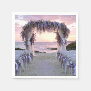 Wisteria Wedding Arch on the Beach Napkin