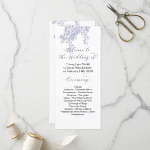Wisteria Wedding Program Programme